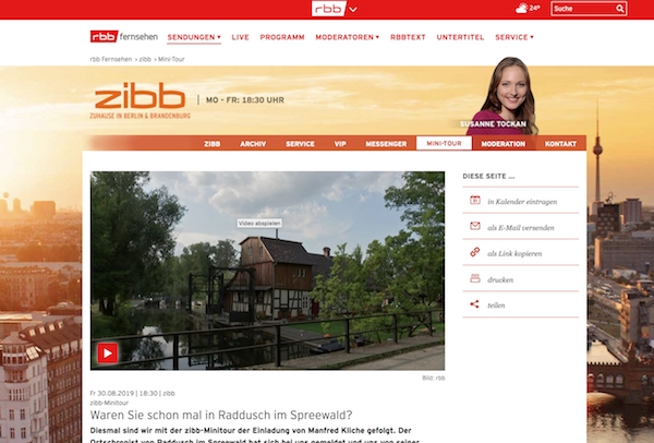 rbb Fernsehen - zibb-Minitour in Raddusch
